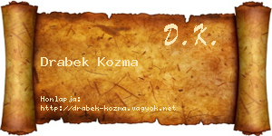 Drabek Kozma névjegykártya
